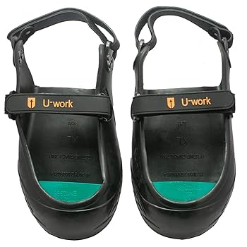 Unique Double Hook and Loop Straps Safety Overshoes Steel